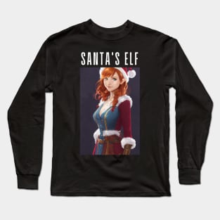 Santa's Elf - Anime - Christmas Fantasy Long Sleeve T-Shirt